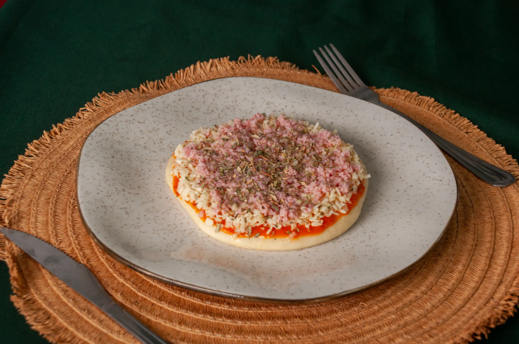 Mini pizza de Presunto e Queijo