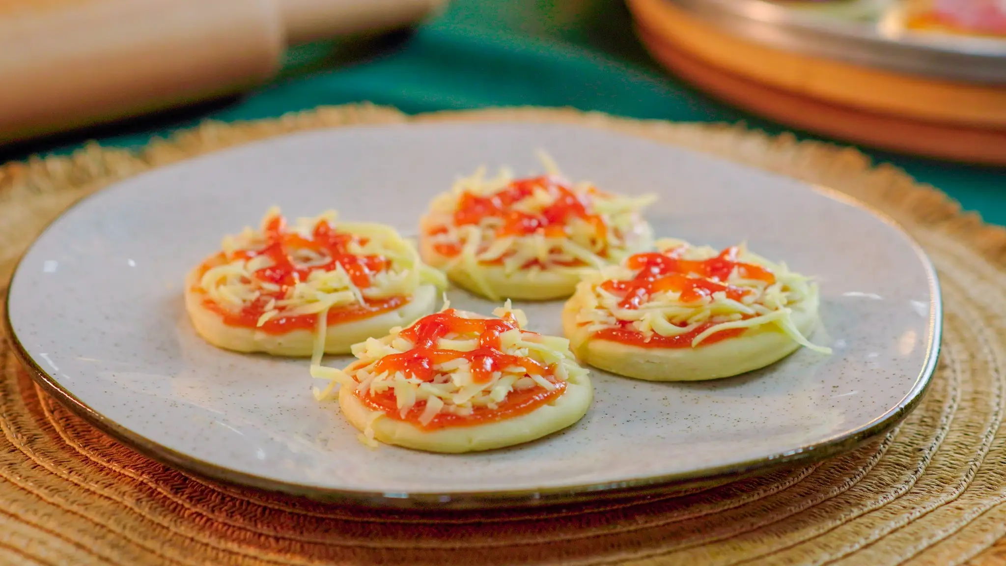 Mini pizza de Romeu e Julieta